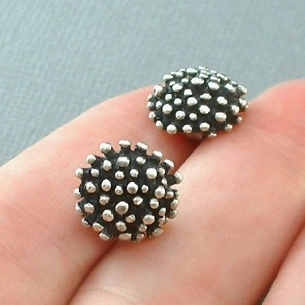 Vintage Sterling MODERNIST Stud EARRINGS Organic Sculptural Design c.1970's - Years After