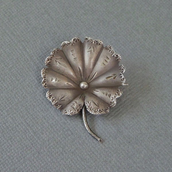 Rare Aesthetic Antique Victorian Water LILY Brooch STERLING Hallmarked 1890's - Years After