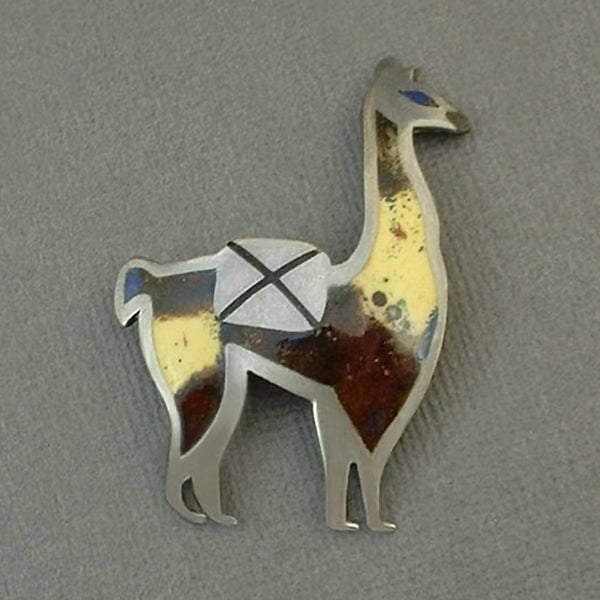 Vintage PERUVIAN Sterling LLAMA Brooch Signed Peru - Years After