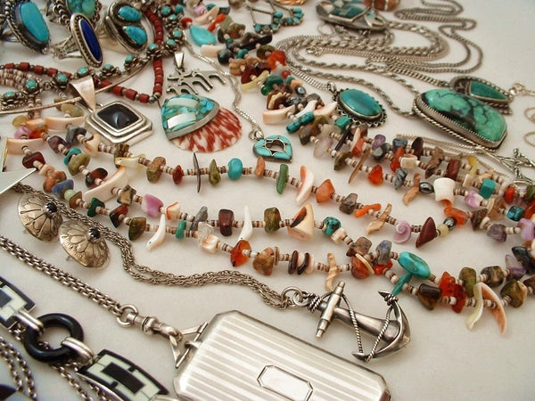 Vintage SANTO DOMINGO Necklace Chiclet Treasure Coral Turquoise Jewelry - Years After