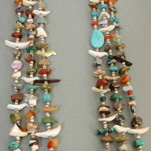 Vintage SANTO DOMINGO Necklace Chiclet Treasure Coral Turquoise Jewelry - Years After