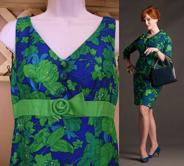 Sixties Mod SAKS Fifth Avenue SILK Dress Gown 1960's - Years After