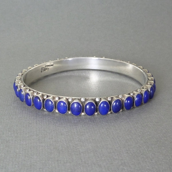 LEO FEENEY Sterling Lapis Lazuli Southwestern BANGLE Bracelet - Years After