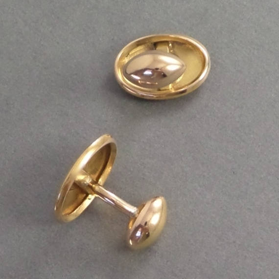 Antique 10K GOLD Victorian CUFFLINKS Initials BM - Years After