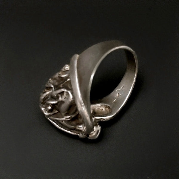 Vintage Men's STERLING Silver Western HORSE Ring - Years After
