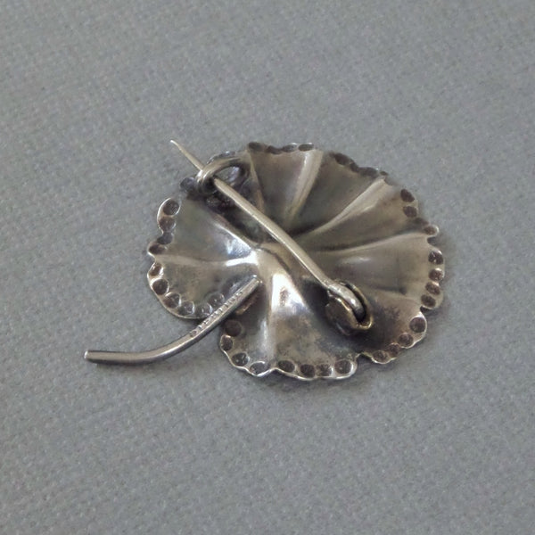 Rare Aesthetic Antique Victorian Water LILY Brooch STERLING Hallmarked 1890's - Years After