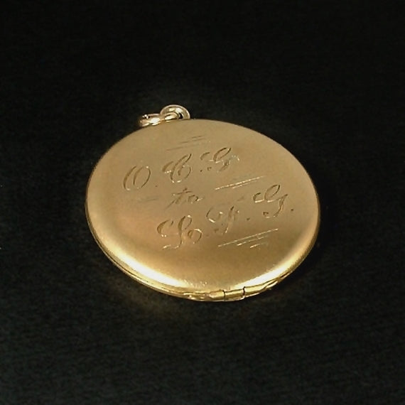 Antique Victorian Paste LOCKET Gold Insert FRAMES Old Photos - Years After