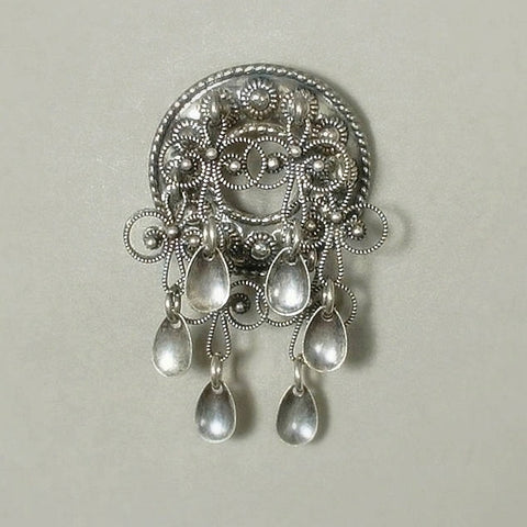 Vintage 830 Silver NORWEGIAN Solje WEDDING Brooch - Years After