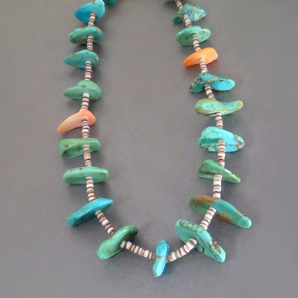 Vintage SANTO DOMINGO Native American TURQUOISE Necklace - Years After